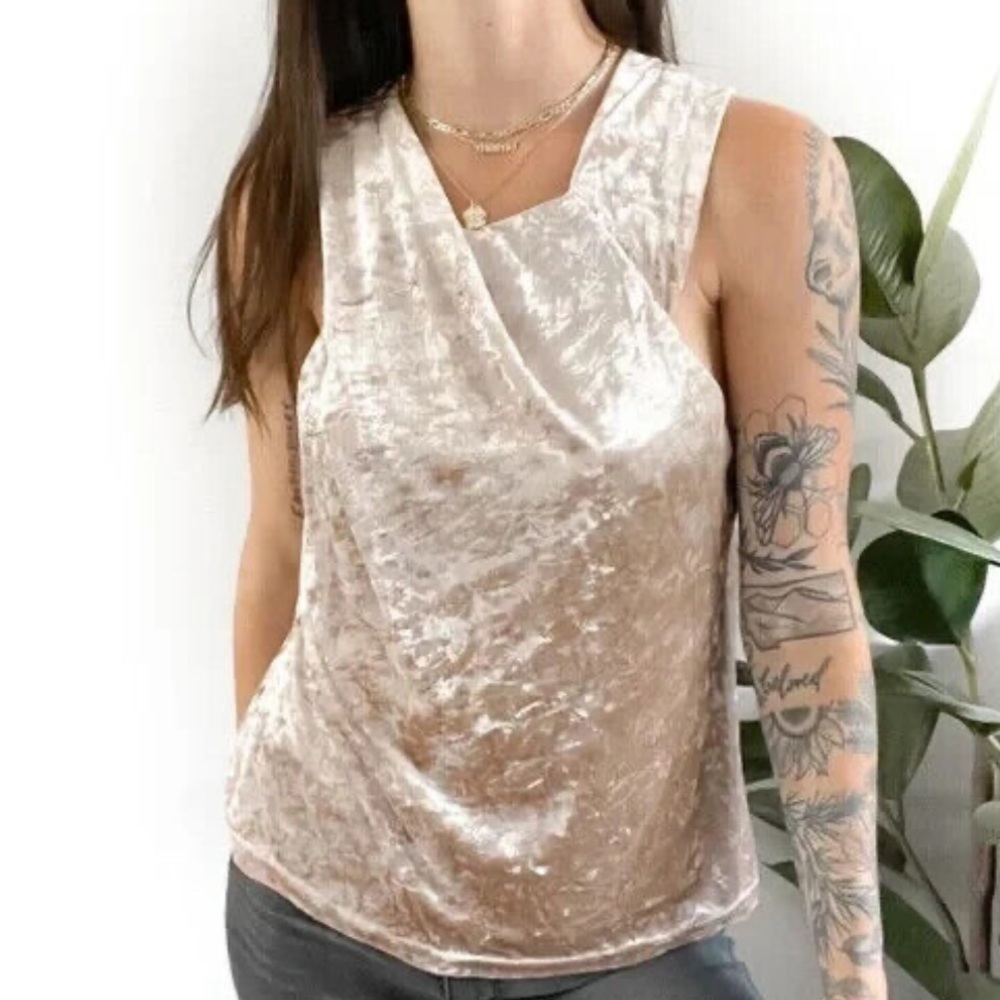 Anthro Porridge Jessie Velvet Halter Top